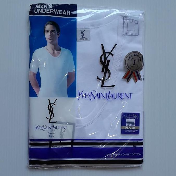 Kaos Dalam Pria BRANDED V Neck - Putih