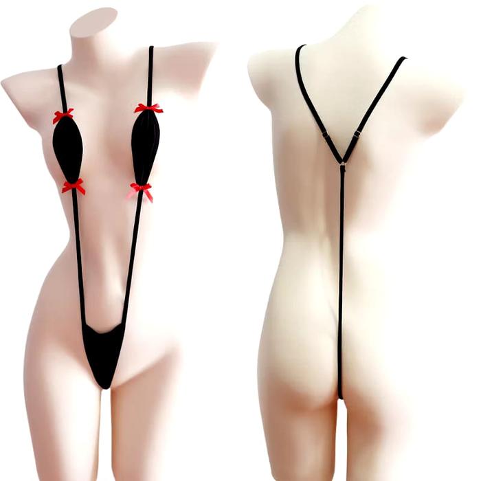 Sexy Lingerie Teddy Baju Tidur Wanita Baju Dinas Istri TA1443 Hitam