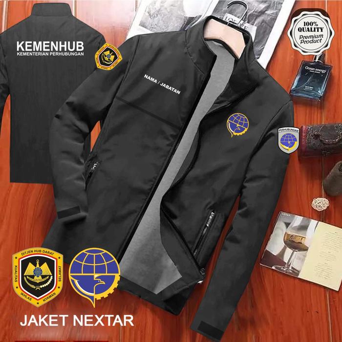 JAKET NEXTAR CUSTOM SABLON KEMENHUB DISHUB / JAKET CUSTOM SUKA SUKA / BISA REQUEST SABLON NAMA / JAK