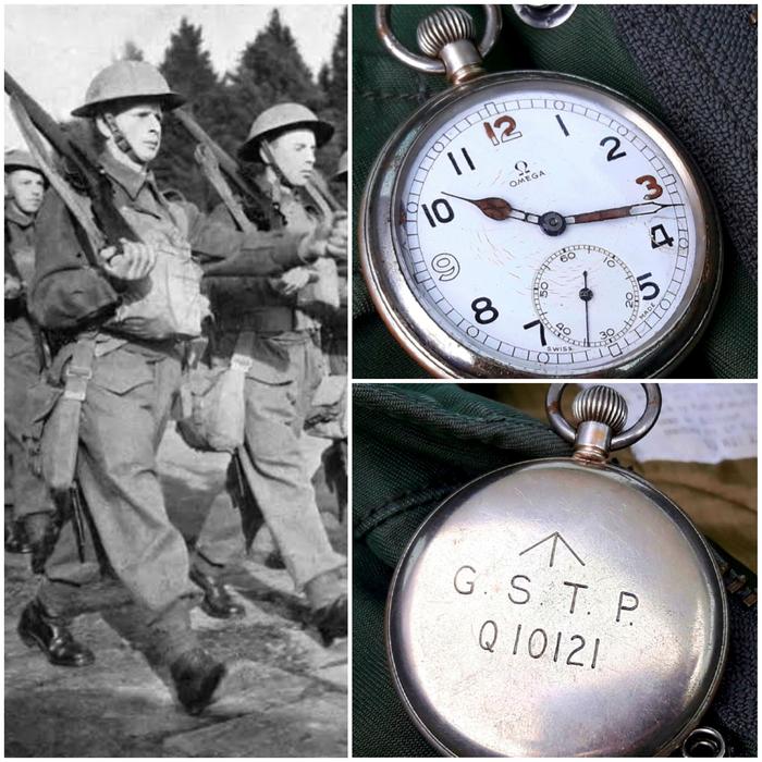 pocket watch jam saku perang omega WW2 british military