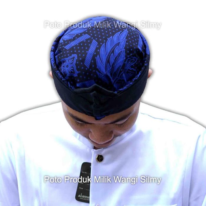 Diskon Blangkon Iket Sunda Baduy - Iket Ikat Totopong Sunda Batik Baduy Kombinasi Hitam Polos Berkua