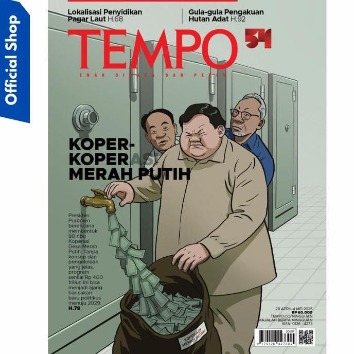 MAJALAH TEMPO ED 5411 KOPER - KOPER MERAH PUTIH TANGGAL 28 APRIL 2025