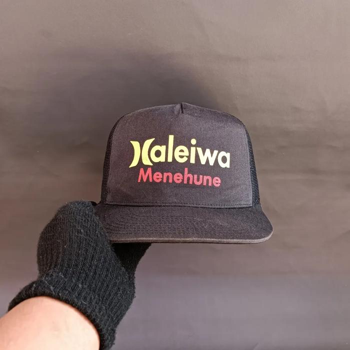 Topi Trucker Cap Topi Jaring Unisex Pria Wanita HURLEY - Yupoong Hitam