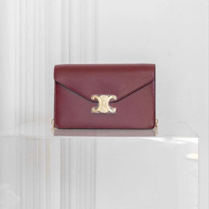 bag Triomphe Margo Wallet On Chain woc Light Burgundy