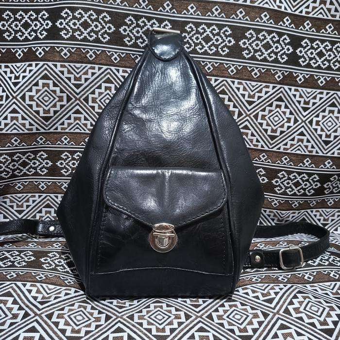 ransel wanita kulit asli - tas kulit asli - ransel wanita fashion - ransel kulit preloved - tas kuli