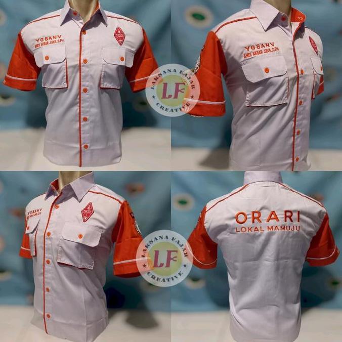 BAJU PDH ORARI NASIONAL LENGKAP TULISAN BELAKANG SERAGAM PENDEK