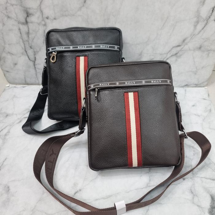 TAS SELEMPANG PRIA KULIT BALLY STRIPE SLING BAG PREMIUM QUALITY