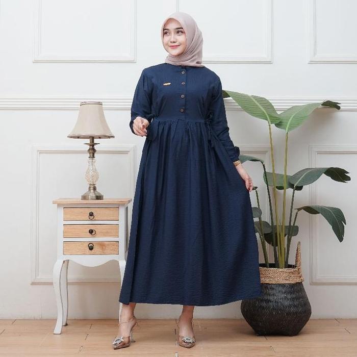 sherila gamis polo linen premium import