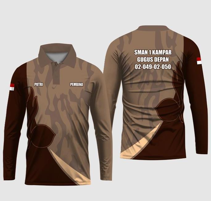 Viral Kaos polo jersey pramuka pembina free custom logo