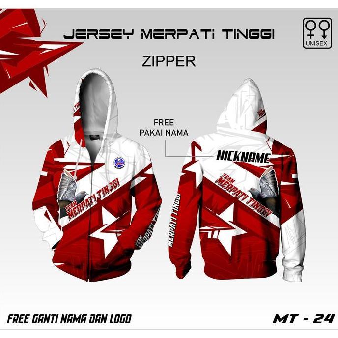 Viral Jersey hoodie zipper merpati baju merpati tinggi free custom lengan panjang