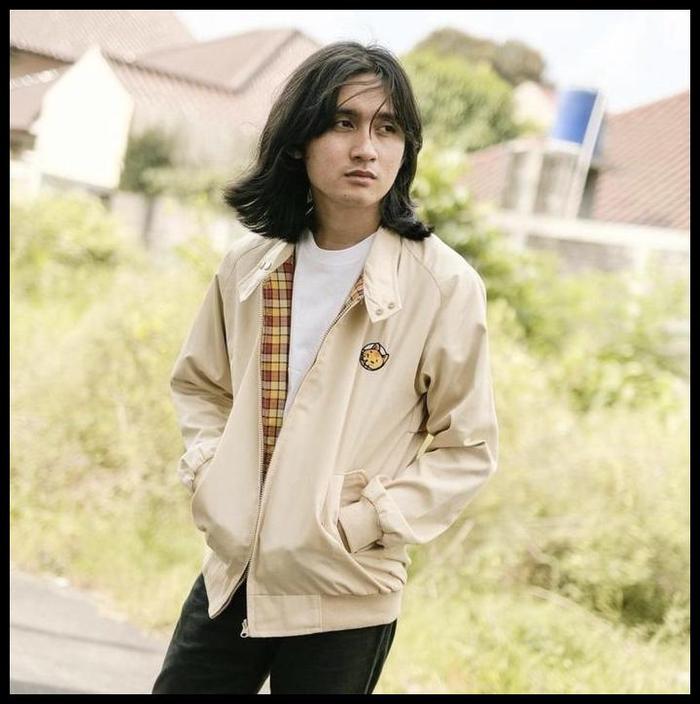 Terlaris Crsl Chilo Adopter Jacket | Cream | Jaket Harrington Unisex Pria Wanita | Jaket Motor Basic