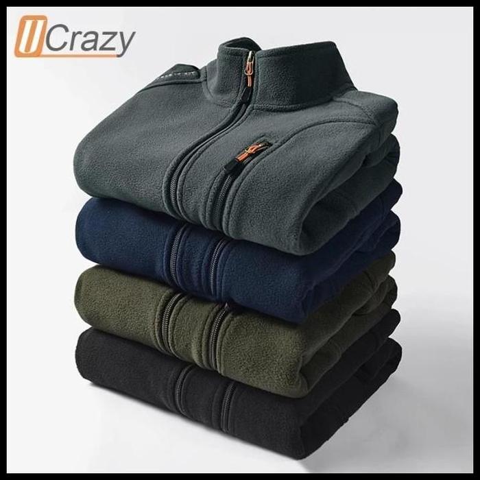 Terlaris Jaket Wol Pria Bahan Polar Tebal Polos Casual Semi Formal Keren Good Quality