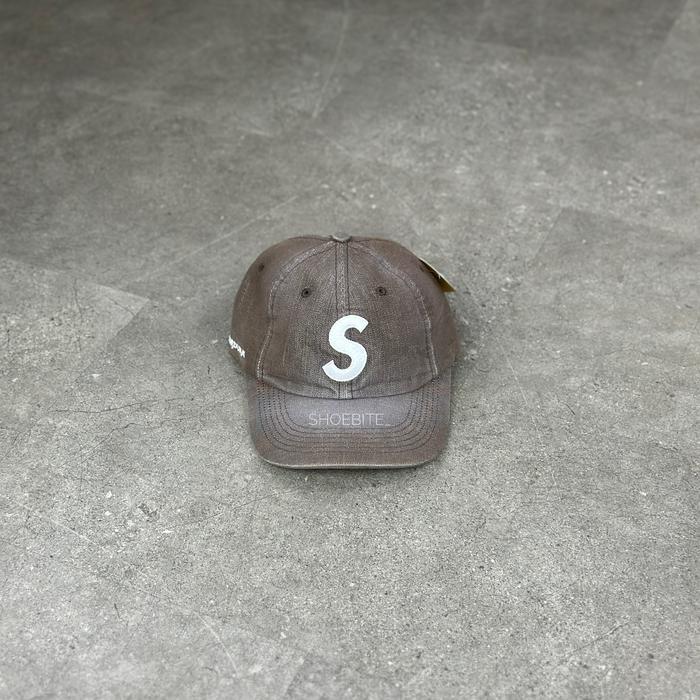 SUPREME CORDURA DENIM BROWN LOGO S 6 PANEL 100% ORIGINAL