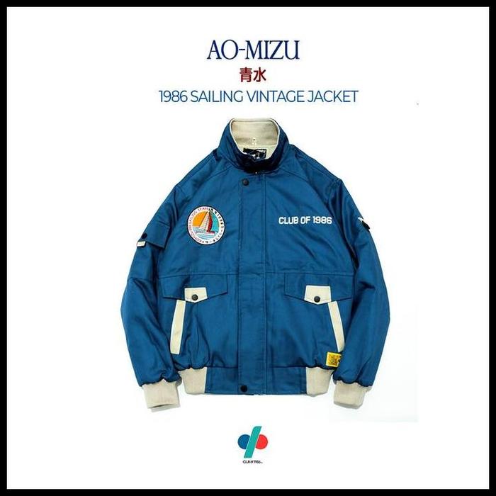 Terlaris Aomizu Club Of 1986 Sailing Vintage Jacket / Jaket Jepang Oversize Bomber Flight Estetik Bi