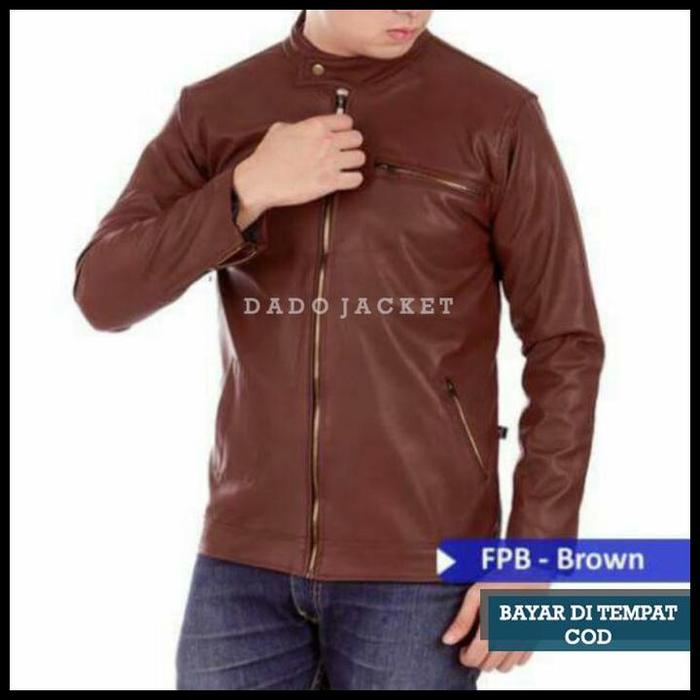Terlaris Jaket Pria Kasual Semi Kulit Sintetis Viena Grade A Premium Synthetic Leather Original Eleg