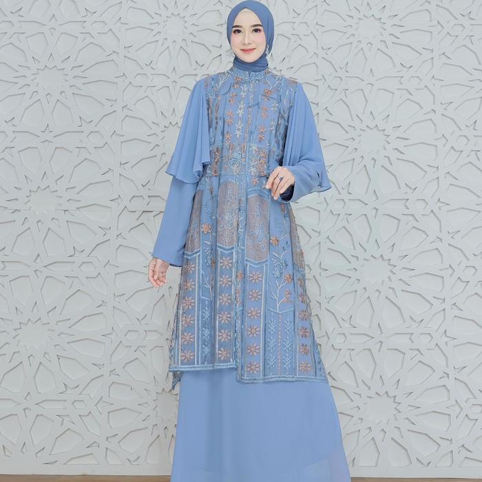 Dress Gamis Kebaya Pesta Wisuda Branded Ori. Baju Muslim. Hantaran Nikah