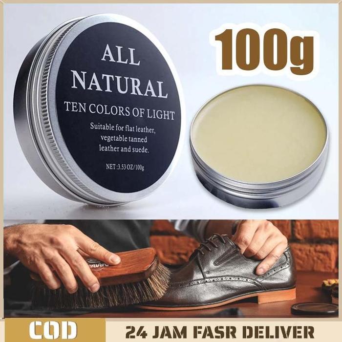 Premium 100g Leather Bal Natural Balsam Wax Perawatan Tas Kulit Pembersih Noda Dan Perawatan Tas Sep