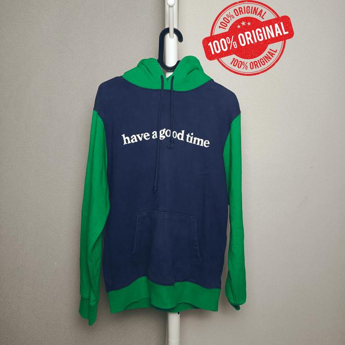 Hoodie Have a Good Time Navy Green Original