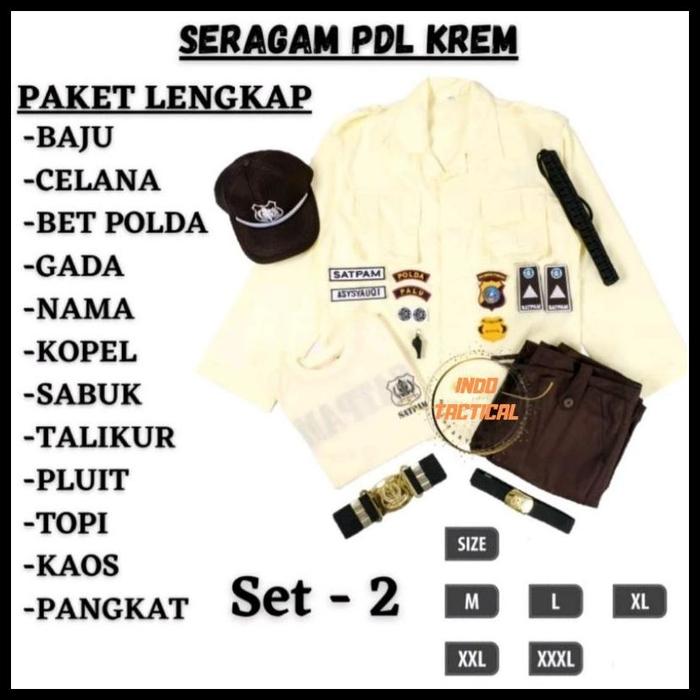 BAJU SERAGAM TERBARU, PDH KREM SATPAM, SERAGAM PDL SATPAM, SERAGAM KREM SECURITY, SERAGAM PDH SECURI