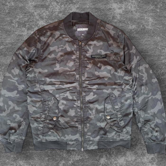 [A048] JAKET BOMBER MA-1 BUCKAROO ORIGINAL MILITARY CAMO DARK GREY