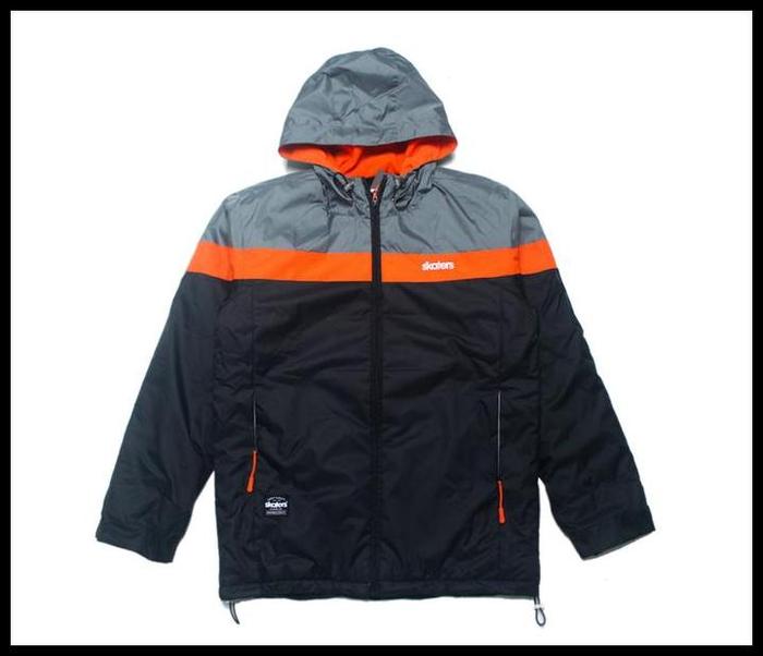 Terlaris Jaket Skaters Ws Parka Wg043 Abu Orange Hitam Good Quality