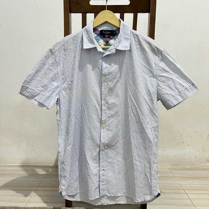 Kemeja salur Paul smit warna biru