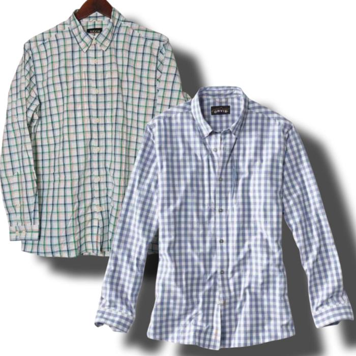 Kemeja Pria Orvis Tangan Panjang Kotak Hijau size L,XL,XXL