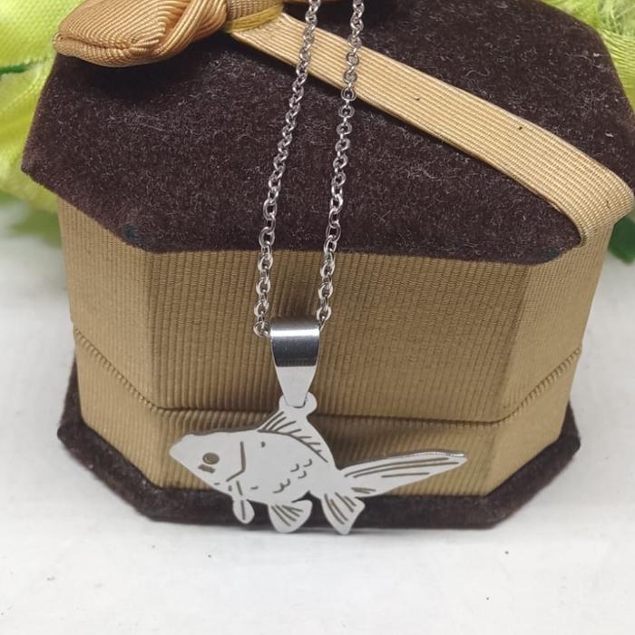 Kalung Custom Goldfish Ikan Mas Koki Titanium Anti Karat