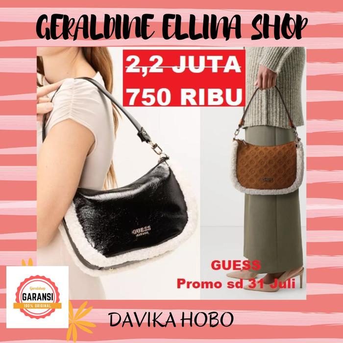 TAS GUESS WANITA ORIGINAL SERI DAVIKA HOBO SATCHEL BAG