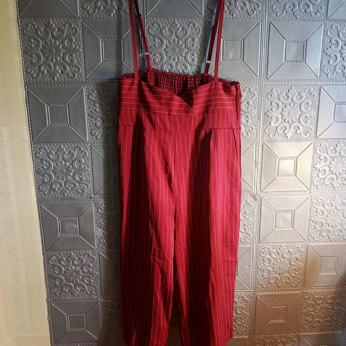 preloved overall JP garis merah wanita