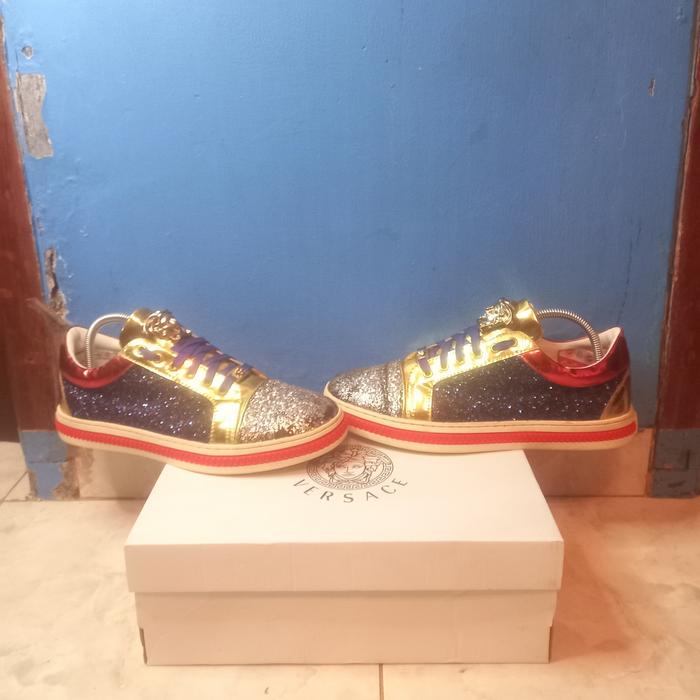 jual cepat murah sepatu versace red bottoms istimewa original italy second rasa baru