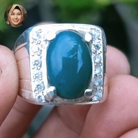 Cincin Batu Bacan Asli Doko Majiko Ring Perak