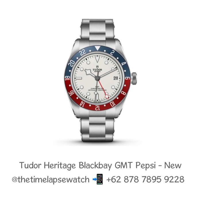 Tudor Heritage Blackbay GMT White Dial Bracelet 'Pepsi' - New in Box