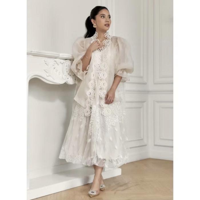 Mine wear ivory set / minewear outer skirt preloved