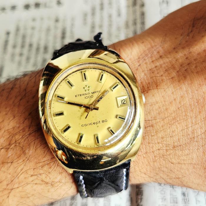 Jam tangan vintage eterna matic 1000 concept 80