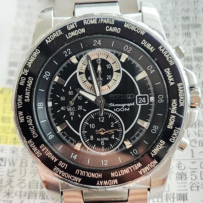 seiko worldtime chronograph 7T62-0JHO