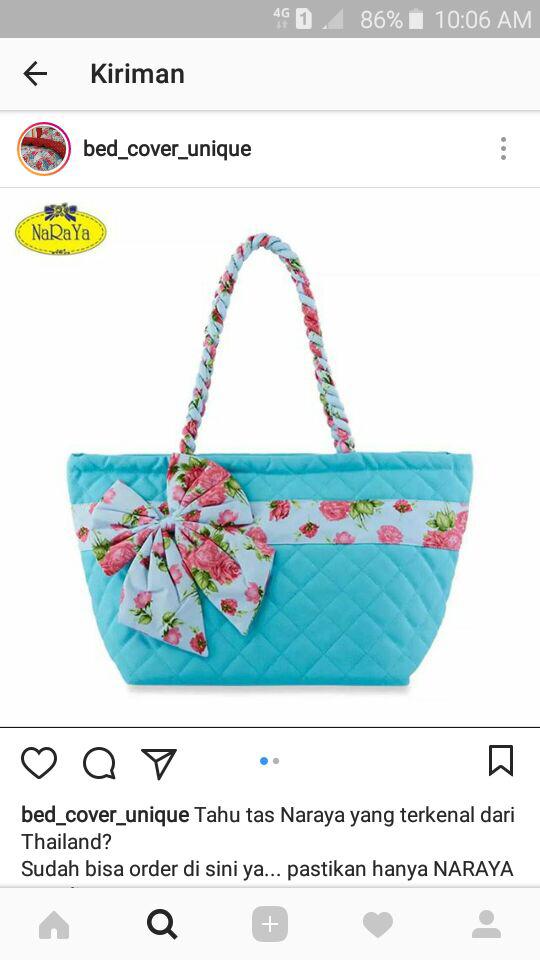Tas Naraya Canvas Biru Tosca