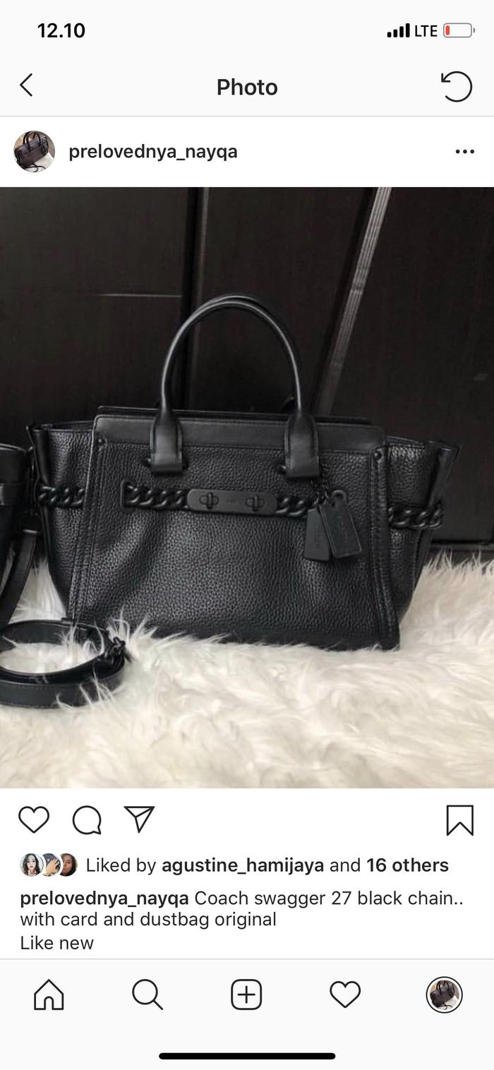Coach swagger 27 black matte