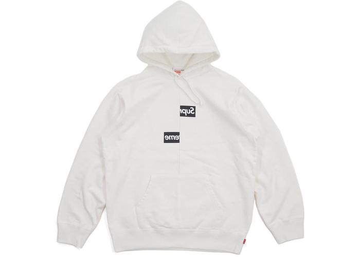 SUPREME x CDG SPLIT BOX LOGO HOODIE SWEATER AUTHENTIC RARE ORIGINAL