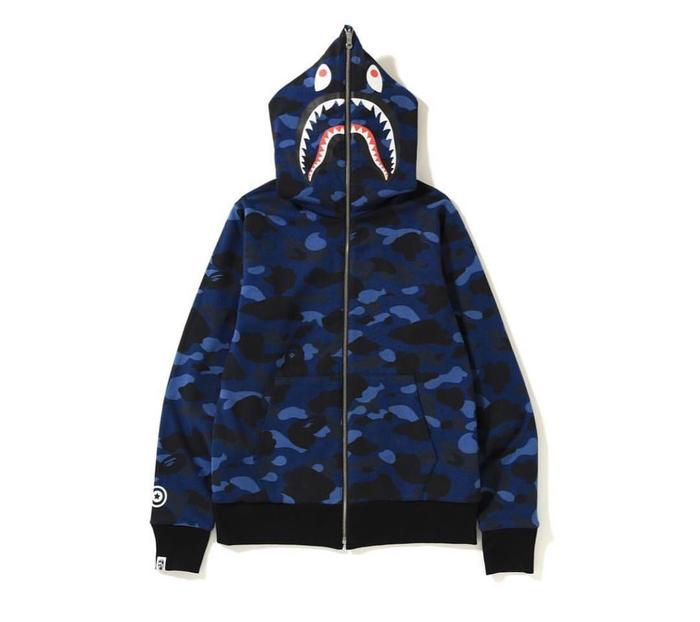 BAPE COLOR CAMO RIVERSIBLE SHARK HOODIE AUTHENTIC RARE ORIGINAL