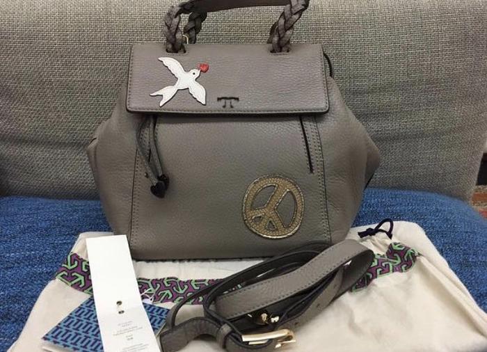 tb halfmoon satchel peace