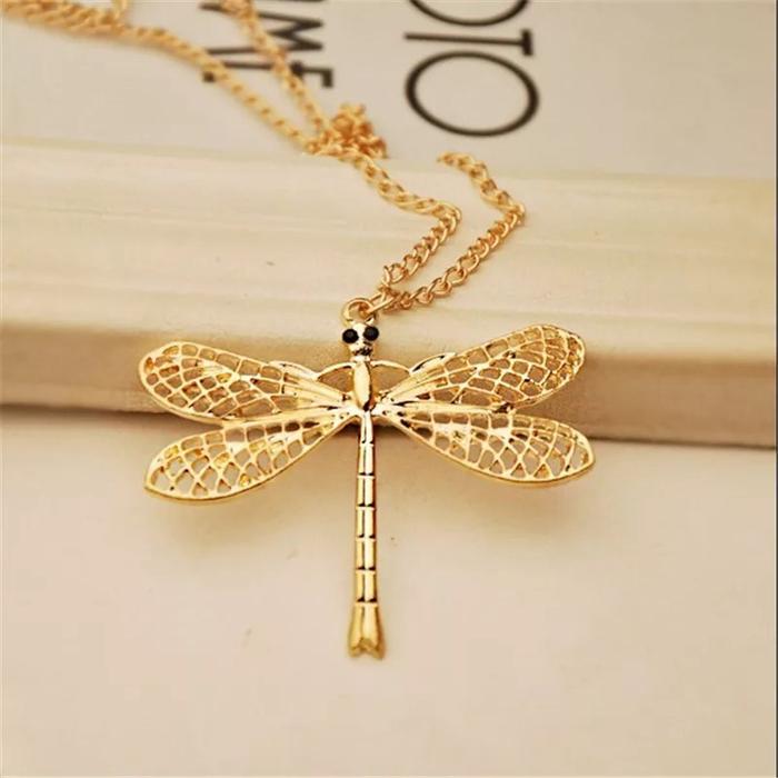 Kalung Capung Emas Dragonfly Necklace