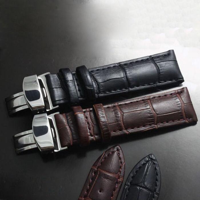 Strap leather butterfly clasp