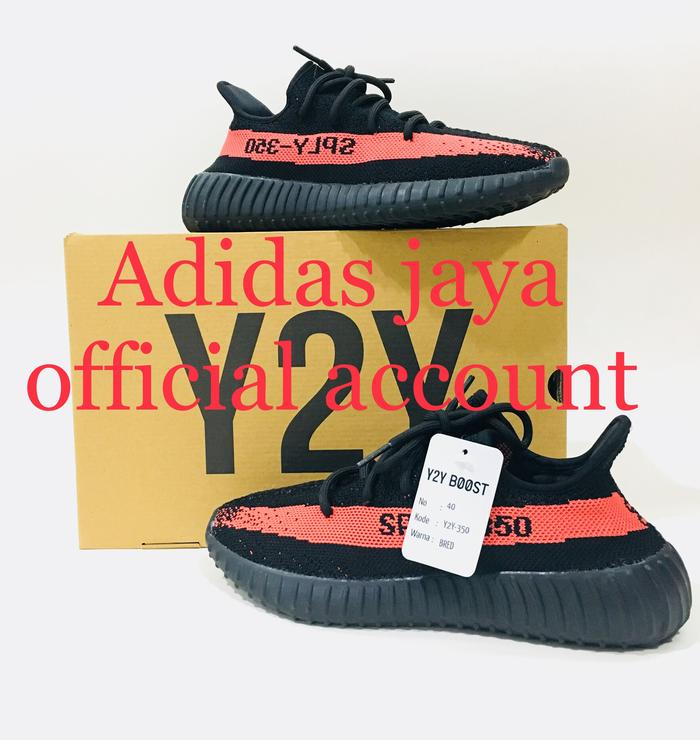 sepatu Y2Y hitam/merah Original Product Like Yeezy