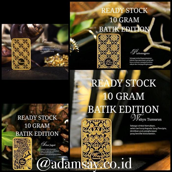 Logam mulia emas antam 10 gram edisi batik terbatas
