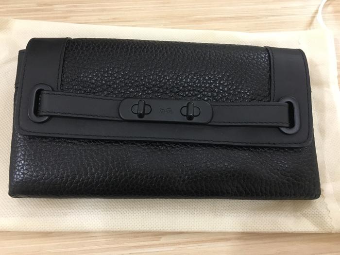 dompet coach swagger hitam new