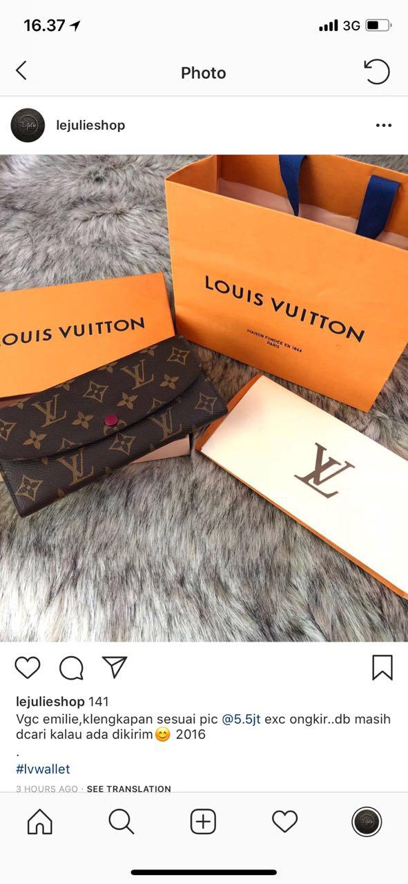 Preloved LV Emilie Wallet