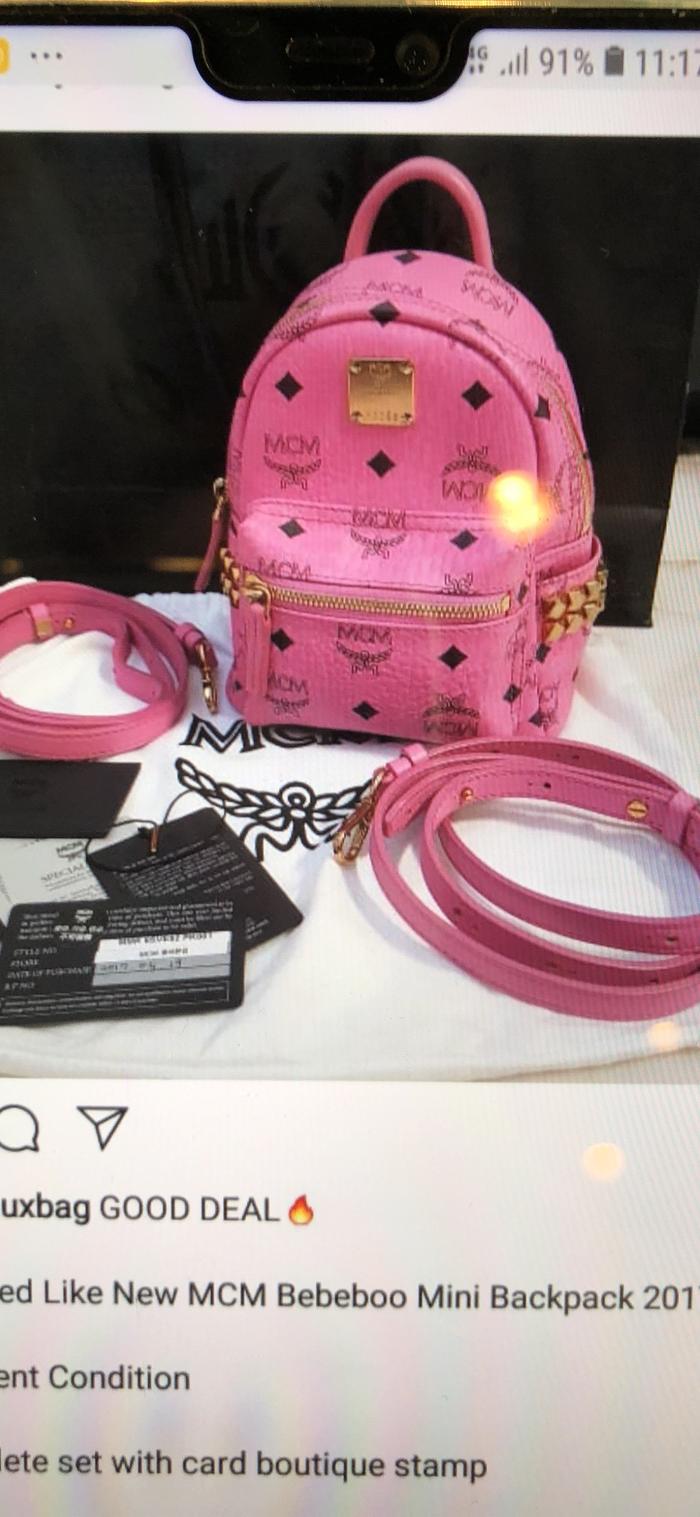 Preloved MCM Bebeboo pink