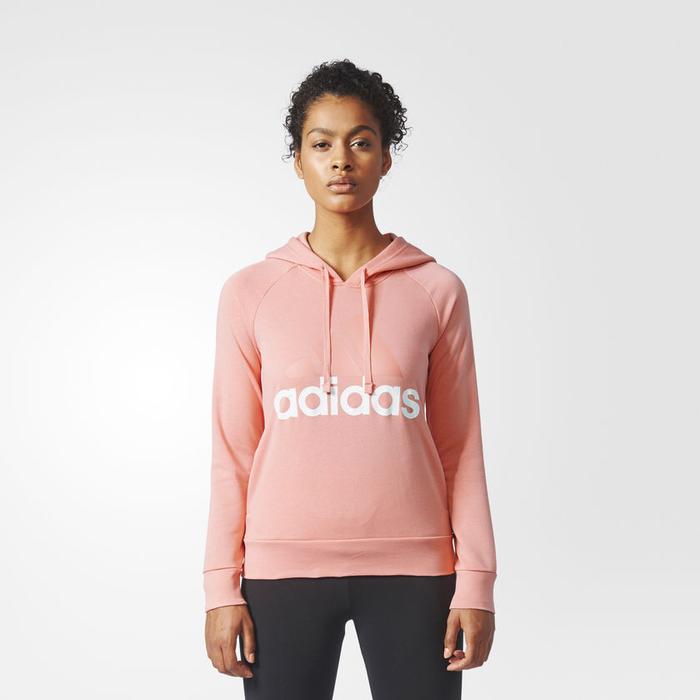Adidas Women Essentials Linear Hoodie Pink Original