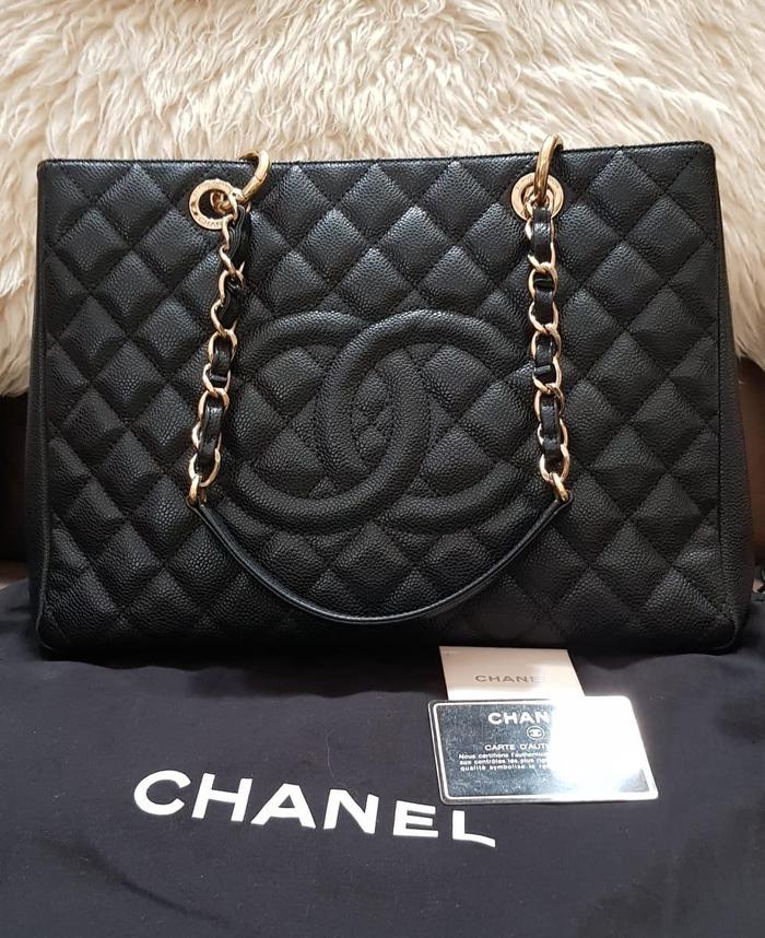 Preloved Chanel GST Black Caviar Ghw